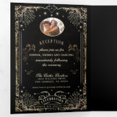 Mariage Tarot Halloween - RSVP MENU Tri-Fold (Intérieur en premier)
