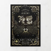 Mariage Tarot Halloween - RSVP MENU Tri-Fold (Page de couverture)