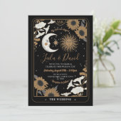 Mariage Tarot Moon Sun Stars The Lovers Invitation (Debout devant)