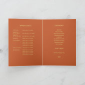Mariage Terracotta Gold Fold Programme (Intérieur)