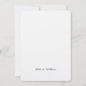 Mariage texte Calligraphie simple Carte de remerci (Dos)