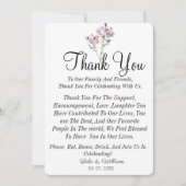 Mariage texte Calligraphie simple Carte de remerci (Devant)