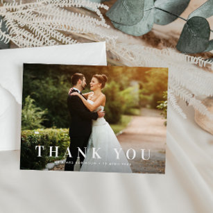 mariage texte en gras simple carte de remerciement