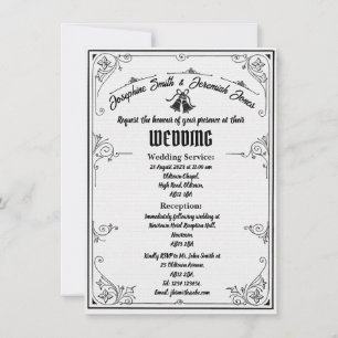 Mariage texturé Bells e Card Invitation