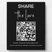Mariage The Love Photo Sharing QR Code Plaque (Devant)