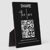 Mariage The Love Photo Sharing QR Code Plaque (Côté)