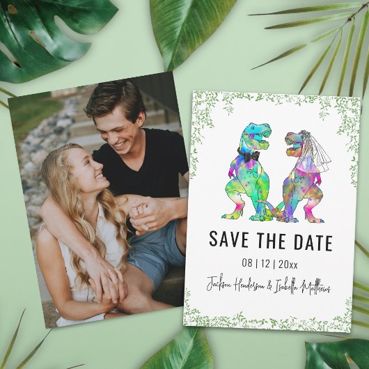 Mariage Thème Dinosaure Photo de Save the Date