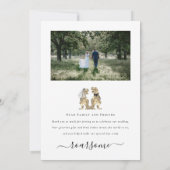 Mariage Thème Dinosaure Photo Merci (Dos)