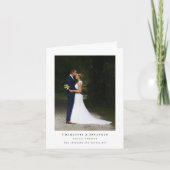 Mariage Thème Dinosaure Photo Merci (Devant)