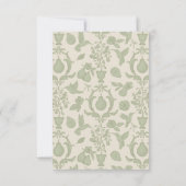 Mariage Thème Poire Parfaite | Carte de réponse Ve (Dos)