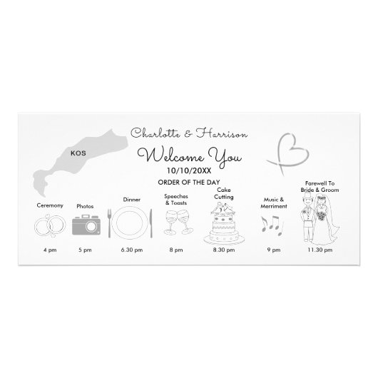 Mariage Time Line Programme Cute Kos Destination (Devant)