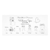 Mariage Time Line Programme Icônes mignonnes (Devant)