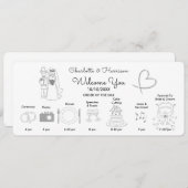 Mariage Time Line Programme Icônes mignonnes (Devant / Derrière)