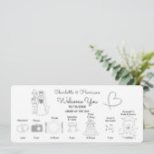 Mariage Time Line Programme Icônes mignonnes (Debout devant)