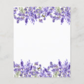 Mariage timeline programme lavande florales bienve (Dos)