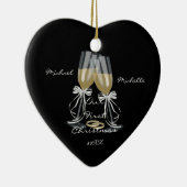 Mariage Toast Notre Premier Ornement de Noël (Droite)