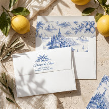 Mariage Toile Côtière Italienne Bleue