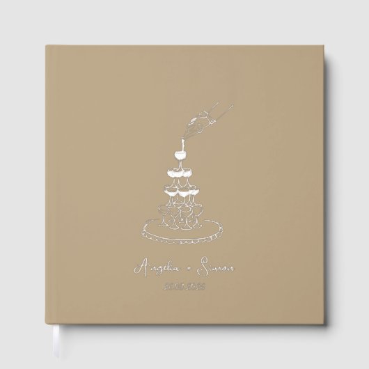 Mariage tour Champagne Taupe Foil argenté (Recto)