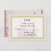 Mariage Tour Eiffel vintage RSVP (Devant / Derrière)