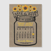 Mariage Tournesols Jar Décembre 2023 Date Magnet (Devant)