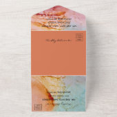 Mariage Tous N Un Invitation Fleurs couleur d'eau (Dehors)