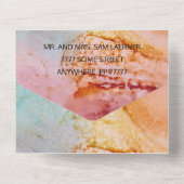 Mariage Tous N Un Invitation Fleurs couleur d'eau (Verso)