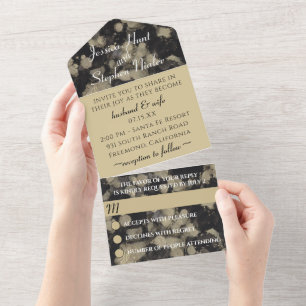 Mariage Tous N Une Invitation Golds Noirs