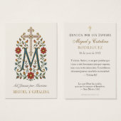 Mariage traditionnel espagnol catholique Monogramm (Devant & derrière)