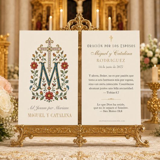 Mariage traditionnel espagnol catholique Monogramm