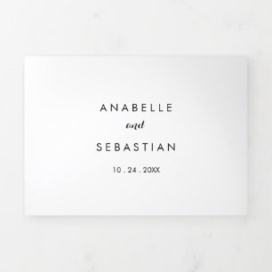 Mariage triple minimaliste noir et blanc