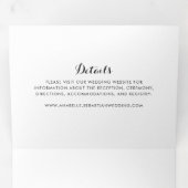 Mariage triple minimaliste noir et blanc (Intérieur en premier)