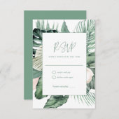 Mariage tropical botanique RSVP (Devant / Derrière)