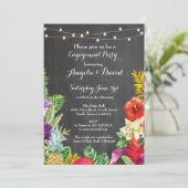 Mariage tropical d'Aloha Invitation Fiançailles fl (Debout devant)