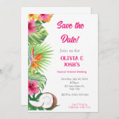 MARIAGE TROPICAL ENREGISTRER LA CARTE DE DATE (Devant / Derrière)