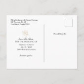 Mariage Tropical Enregistrer La Date Carte Post (Dos)