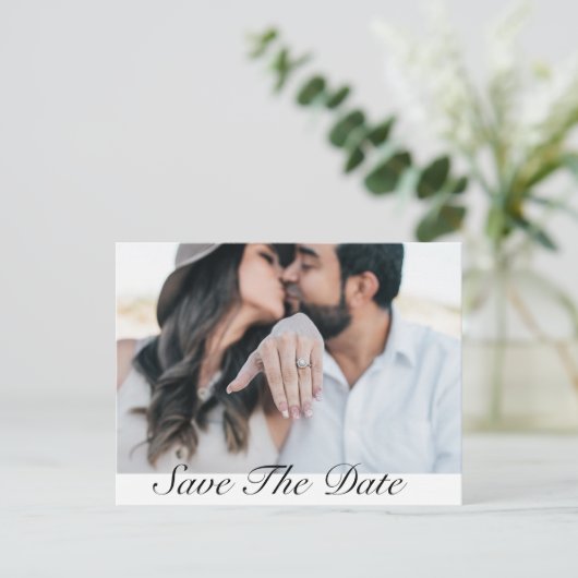 Mariage Tropical Enregistrer La Date Carte Post (Debout devant)