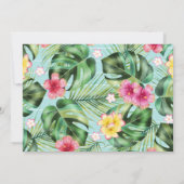 Mariage tropical Enregistrer la date Invitation (Dos)