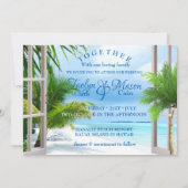 Mariage tropical Faire-part de mariage de la scène (Devant)