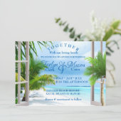 Mariage tropical Faire-part de mariage de la scène (Debout devant)