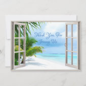 Mariage tropical Faire-part de mariage de la scène (Dos)