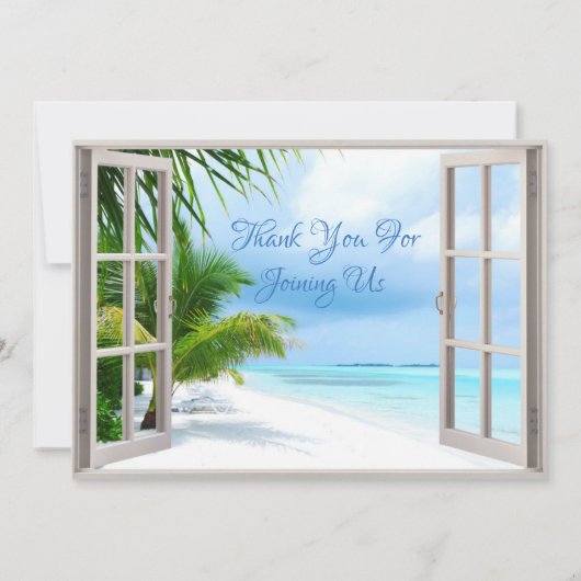 Mariage tropical Faire-part de mariage de la scène (Dos)