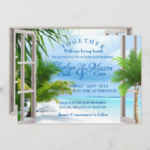 Mariage tropical Faire-part de mariage de la scène