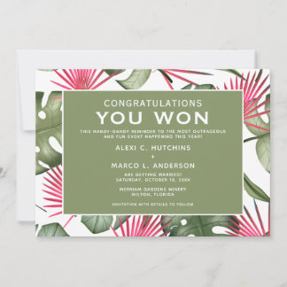 Mariage tropical humoristique Enregistrer la carte