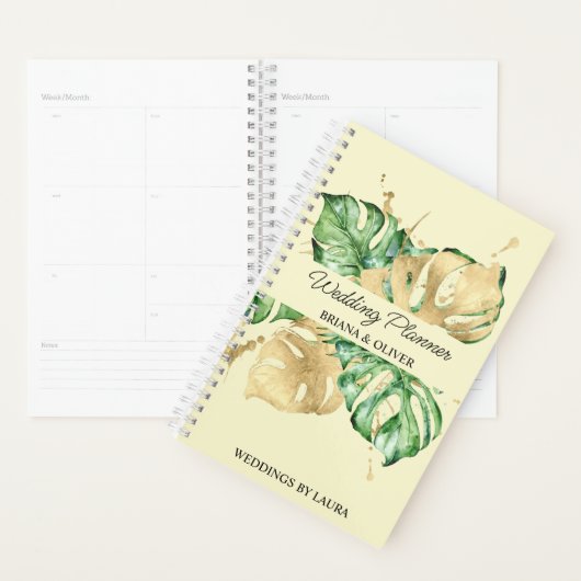 Mariage Tropical Jaune Palm Gold (Devant avec enveloppe)
