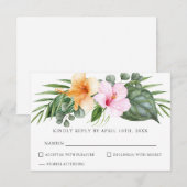 Mariage tropical Luau au Paradise Floral RSVP (Devant / Derrière)