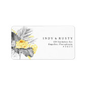 Mariage tropical moderne Étiquettes de adresse RSV (Devant)