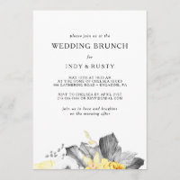 Mariage Tropical Moderne Invitation Brunch
