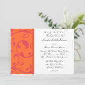 Mariage tropical Orange Pink Bliss Invitations (Debout devant)