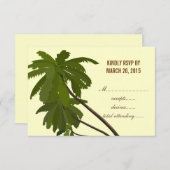 Mariage Tropical RSVP Palmiers (Devant / Derrière)