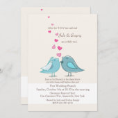 Mariage Turquoise de Brunch Invitation (Devant / Derrière)